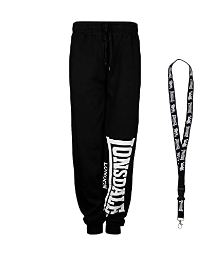 Lonsdale Jogginghose - Herren Trainingshose - Sporthose - Limited Schlüsselband (blk/wht, S) von Lonsdale