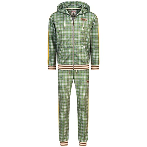 Lonsdale Littlestone Track Suit Trainingsanzug (green/yellow, M) von Lonsdale