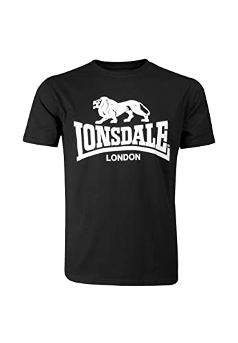 Lonsdale Logo T-Shirt (DE/NL/SE/PL, Alphanumerisch, XXL, Regular, Regular, Black) von Lonsdale