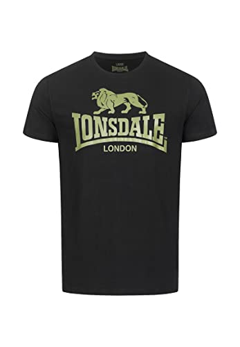 Lonsdale Logo T-Shirt (L, Black/Olive) von Lonsdale