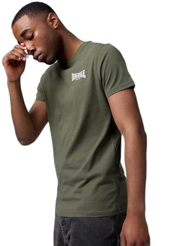 Lonsdale London Herren ELMDON T-Shirt, Olive/White, 3XL von Lonsdale