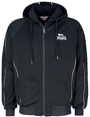 Lonsdale Men's ACHAVANICH Hooded Sweatshirt, Black/White, 3XL von Lonsdale