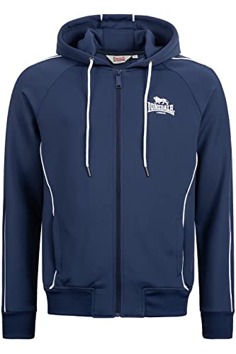 Lonsdale Men's ACHAVANICH Hooded Sweatshirt, Dark Navy/White, L von Lonsdale