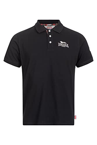 Lonsdale Men's BRUAN Polo Shirt, Black/Silver, 3XL von Lonsdale