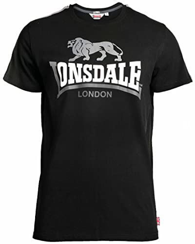 Lonsdale Men's BULVERHYTHE T-Shirt, Black/White/Grey, XL von Lonsdale