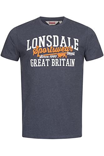 Lonsdale Men's DERVAIG T-Shirt, Marl Navy/Orange/White, XXL von Lonsdale