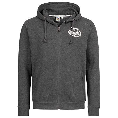 Lonsdale Men's Daventry Kapuzensweatjacke, Marl Anthracite, XL von Lonsdale