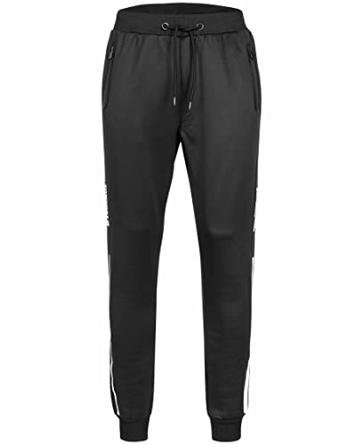 Lonsdale Men's Dungeness Jogginghose, Black/White, 3XL von Lonsdale