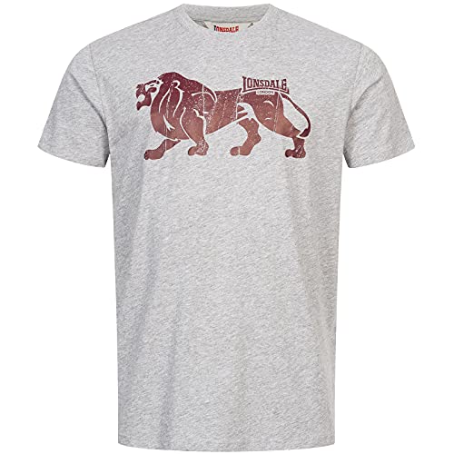 Lonsdale Men's ENDMOOR T-Shirt, Marl Grey, 3XL von Lonsdale