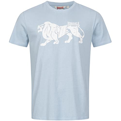 Lonsdale Men's ENDMOOR T-Shirt, Pastel Blue/White, 3XL von Lonsdale