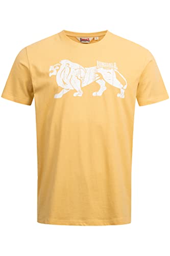 Lonsdale Men's ENDMOOR T-Shirt, Pastel Yellow/White, L von Lonsdale