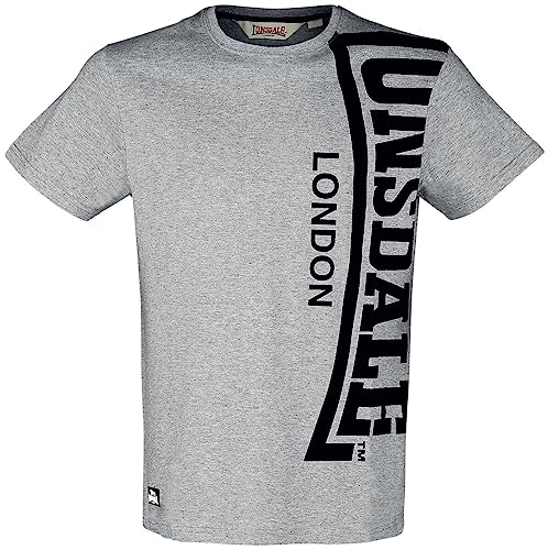 Lonsdale Men's HOLYROOD T-Shirt, Marl Grey/Black, L von Lonsdale