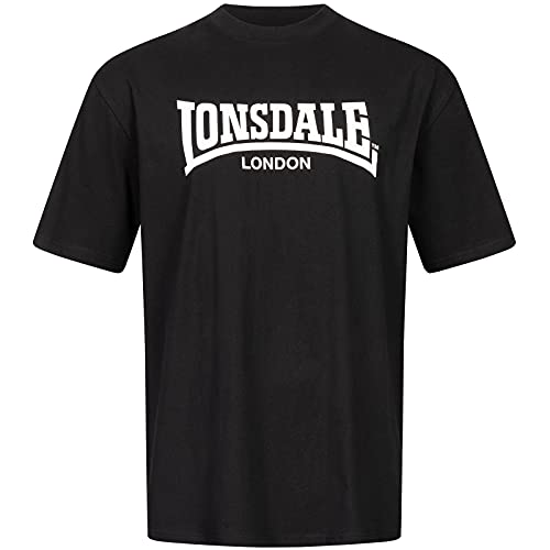 Lonsdale Men's KEISLEY T-Shirt, Black/White, L von Lonsdale