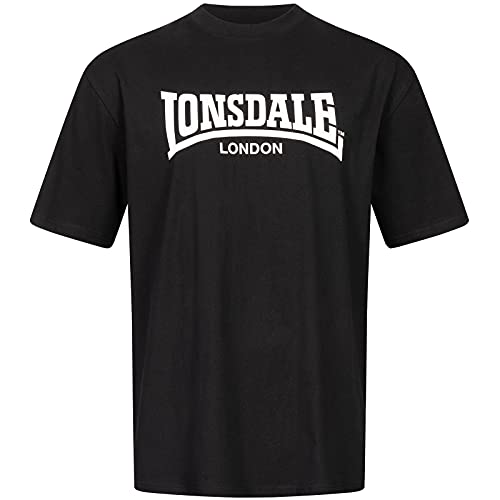 Lonsdale Men's KEISLEY T-Shirt, Black/White, M von Lonsdale