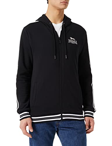 Lonsdale Men's KERNBOROUGH Kapuzensweatjacke, Black/White/Grey, 3XL von Lonsdale