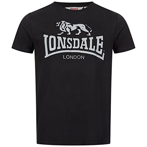 Lonsdale Men's Kingswood T-Shirt, Black/Grey, 3XL von Lonsdale