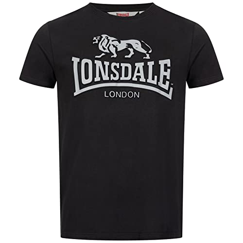 Lonsdale Men's Kingswood T-Shirt, Black/Grey, L von Lonsdale