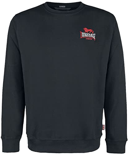 Lonsdale Men's LYMPSTONE Sweatshirt, Schwarz, 3XL von Lonsdale