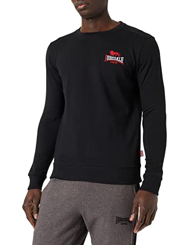 Lonsdale Men's LYMPSTONE Sweatshirt, Black, L von Lonsdale