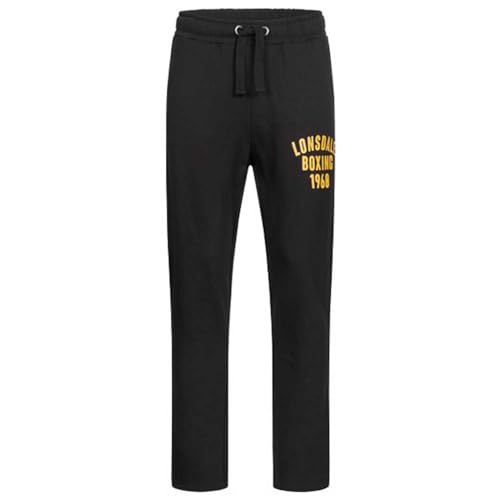 Lonsdale Men's METHILHILL Dress Pants, Black/Yellow, L von Lonsdale