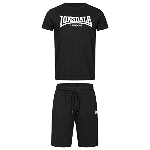 Lonsdale Men's MOY T-Shirt & Shorts, Black/White, S von Lonsdale