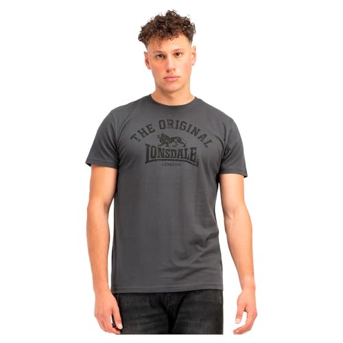 Lonsdale Men's ORIGINAL T-Shirt, Anthracite/Black, XXL von Lonsdale