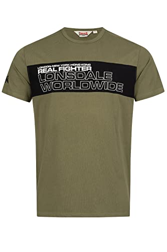 Lonsdale Men's OTTERSTON T-Shirt, Olive/Black/White, XL Lonsdale Men's OTTERSTON T-Shirt, Olive/Black/White, XL von Lonsdale