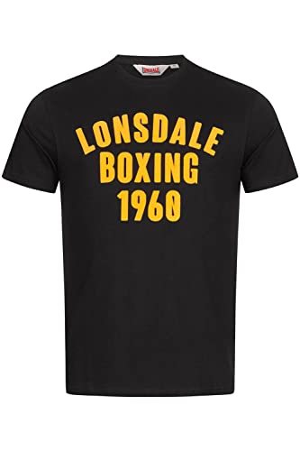 Lonsdale Men's PITSLIGO T-Shirt, Black/Yellow, L von Lonsdale