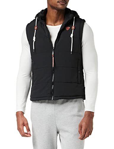 Lonsdale Men's POLMEAR Weste mit Kapuze, Black, L von Lonsdale