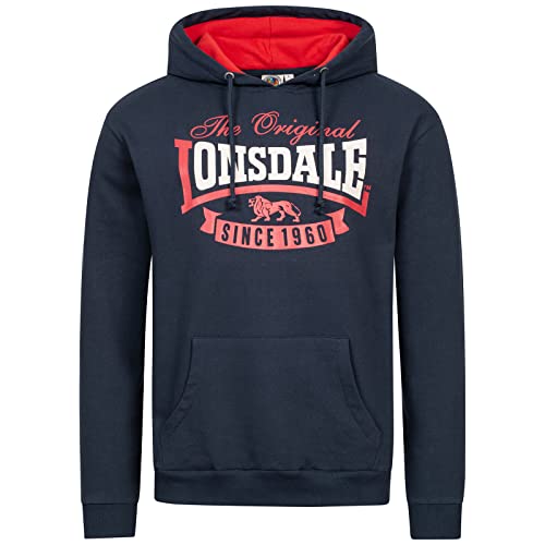 Lonsdale Men's RADCLIVE Kapuzensweatshirt, Navy, M von Lonsdale