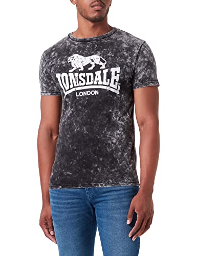 Lonsdale Men's RIBIGILL T-Shirt, Washed Grey, M von Lonsdale