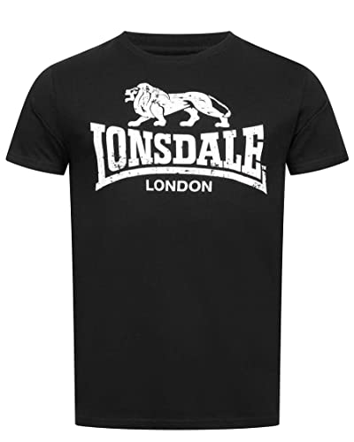 Lonsdale Men's SILVERHILL T-Shirt, Black/White, L von Lonsdale