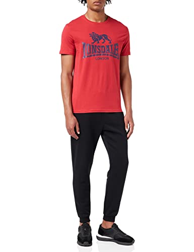 Lonsdale Men's SILVERHILL T-Shirt, Dark Red/Navy, 3XL von Lonsdale
