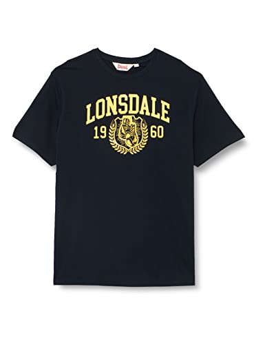 Lonsdale Men's STAXIGOE T-Shirt, Dark Navy/Yellow, XXL von Lonsdale