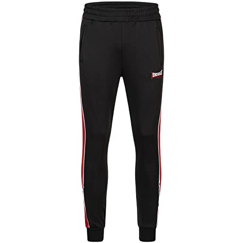 Lonsdale Men's TOLVADDON Jogginghose, Black/Red/White, M von Lonsdale