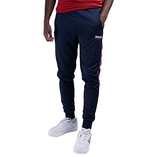 Lonsdale Men's TOLVADDON Jogginghose, Navy/Red/White, L von Lonsdale