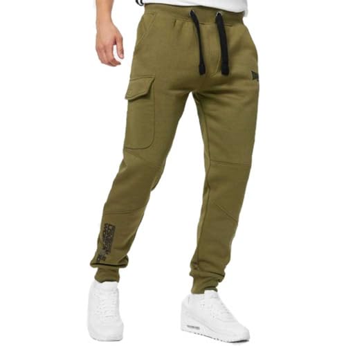 Lonsdale Men's TWEEDMOUTH Dress Pants, Olive/Black, L von Lonsdale