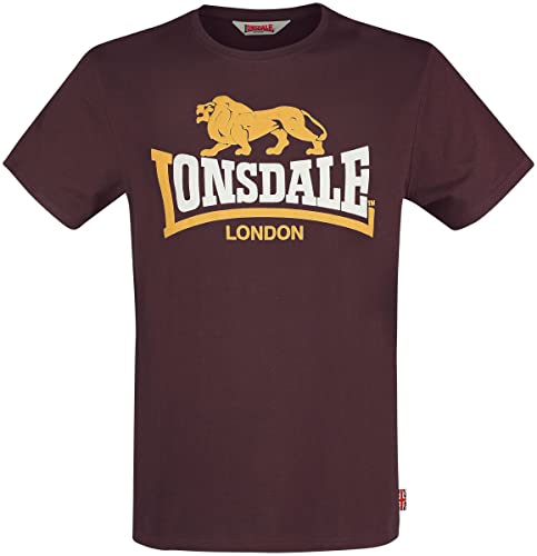 Lonsdale Mens HOLMPTON T-Shirt, Oxblood, Large von Lonsdale