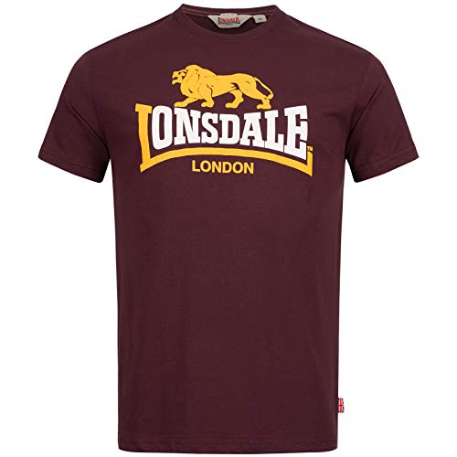 Lonsdale Mens HOLMPTON T-Shirt, Oxblood, XXL von Lonsdale