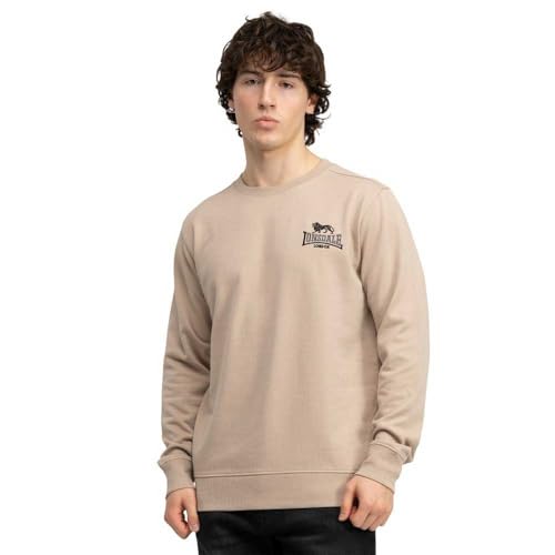 Lonsdale Mens LYMPSTONE Sweatshirt, Sand/Black/Anthracite, S von Lonsdale