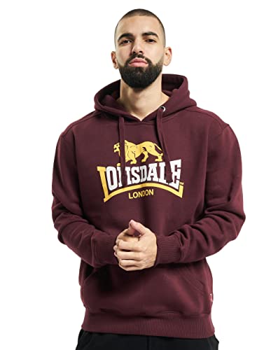 Lonsdale Herren Sleeve Hooded Sweatshirt, Oxblood, M EU von Lonsdale