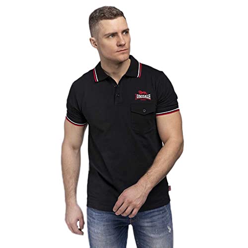 Lonsdale London Lynton Männer Poloshirt schwarz XXL 100% Baumwolle Rockabilly, Streetwear von Lonsdale