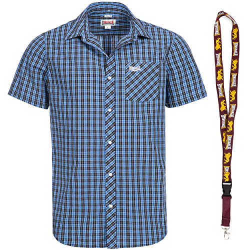 Lonsdale Poloshirt - Polohemd - Herren Hemd - Kurzarm Shirt - Limited Schluesselband (Brixxworth Blue, L) von Lonsdale