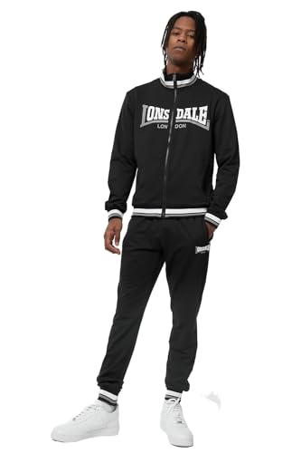 Lonsdale Poolewe Track Suit Trainingsanzug (DE/NL/SE/PL, Alphanumerisch, M, Regular, Regular, black/white) von Lonsdale