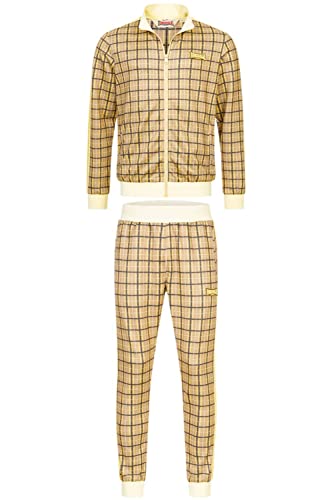 Lonsdale Seabrook Track Suit Trainingsanzug (yellow/brown, L) von Lonsdale