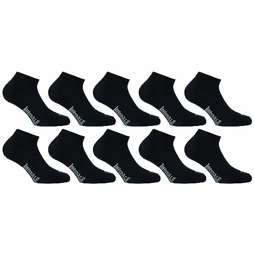 Lonsdale Sneaker 10 Paar Knöchellange Socken - Baumwolle (Schwarz, 43-46) von Lonsdale