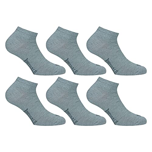 Lonsdale Sneaker 6 Paar Söckchen, ausgezeichnete Baumwollqualität (Melange Grau, 35-38) von Lonsdale
