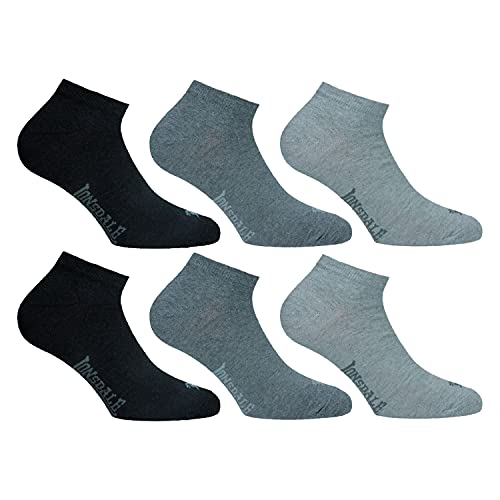 Lonsdale Sneaker 6 Paar Söckchen, ausgezeichnete Baumwollqualität (Mix Gris, 35-38) von Lonsdale