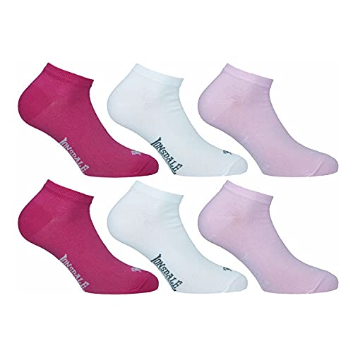 Lonsdale Sneaker 6 Paar Söckchen, ausgezeichnete Baumwollqualität (Pink, 39-42) von Lonsdale