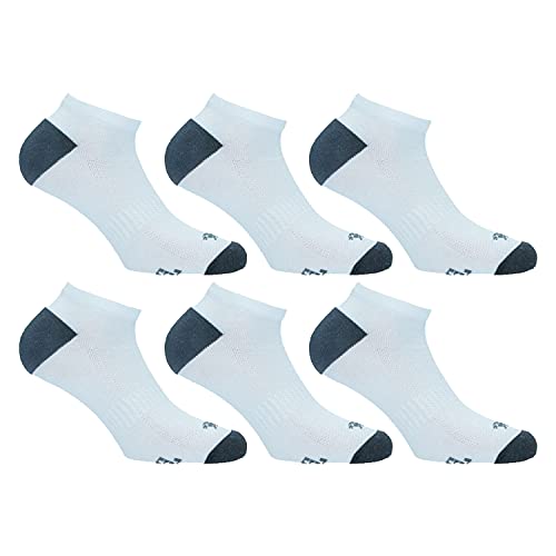 Lonsdale Sneaker Tech 6 Paar ideale Socken für Trekking, Rennen, Tennis, Radfahren, ausgezeichnete Baumwollqualität (Weiß, 43-46) von Lonsdale